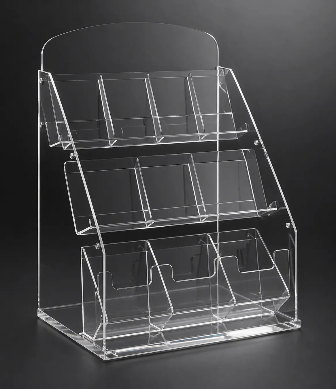 Expositor de plástico transparente para punto de venta fabricado mediante termoconformado en Alcorcón (Madrid)