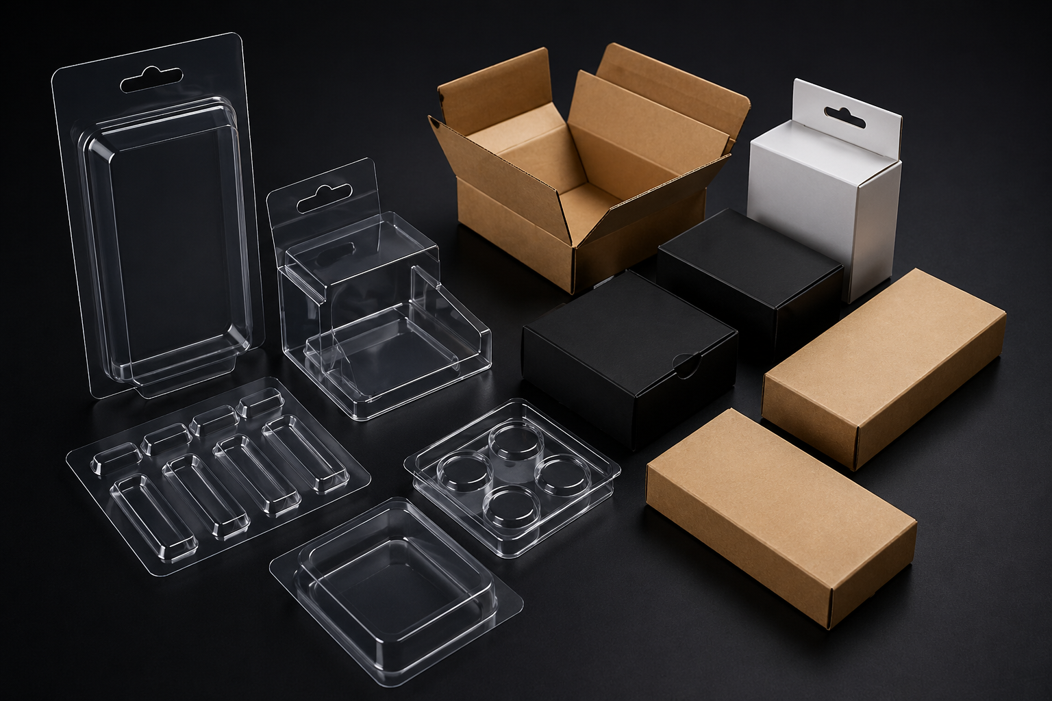 envases plásticos termoconformados y packaging combinado con cartón para productos en Madrid