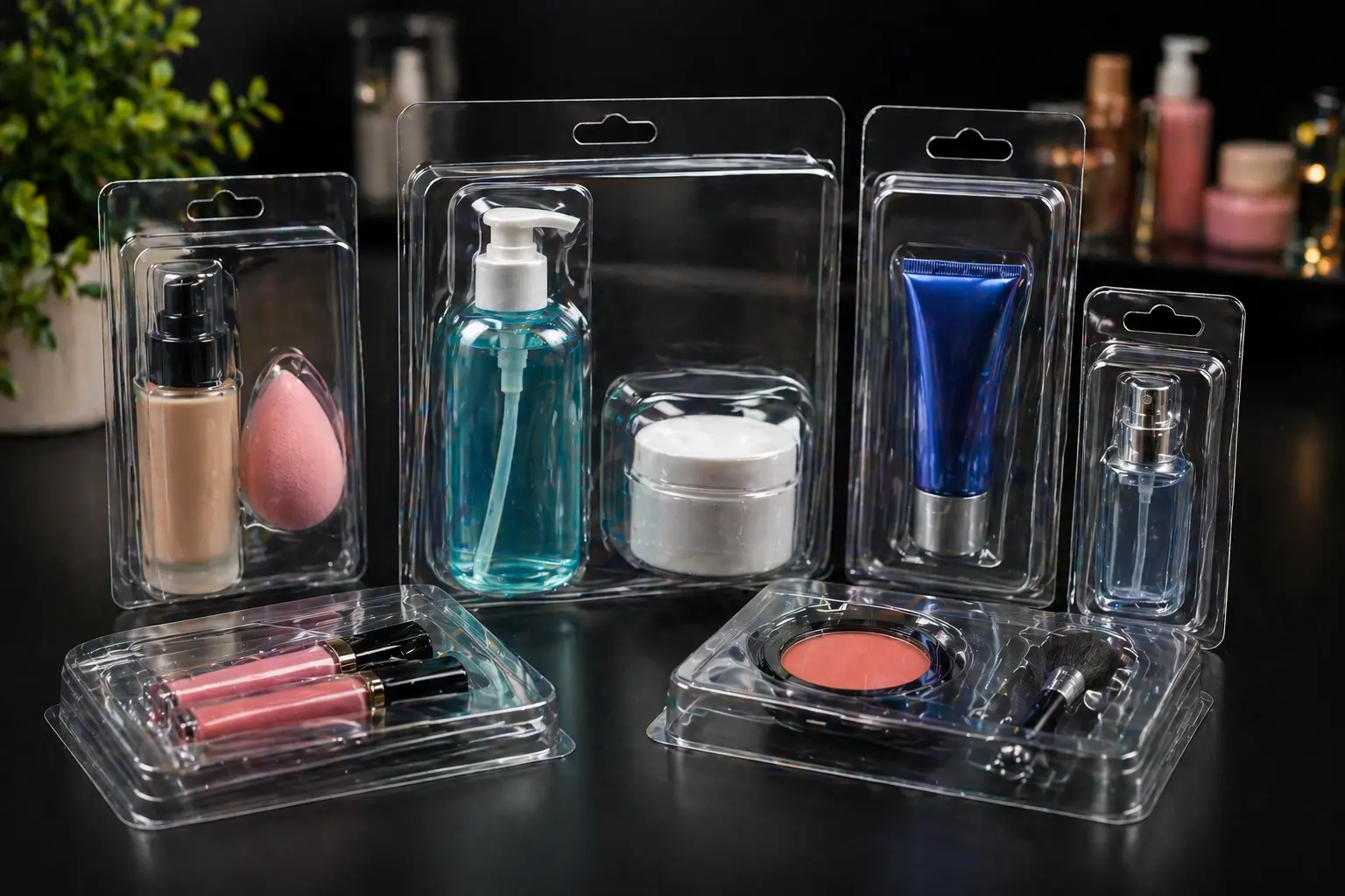 Envases plásticos termoformados para cosmética y productos de cuidado personal fabricados en Alcorcón (Madrid)